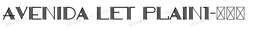 Avenida LET Plain1字体转换